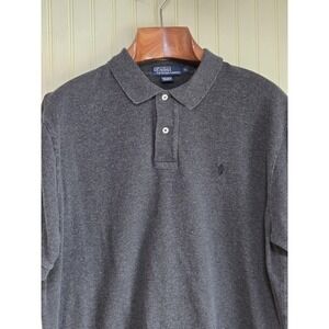 Polo Ralph Lauren Polo Shirt Mens‎ XL Gray Heather 100% Cotton Casual Golf
